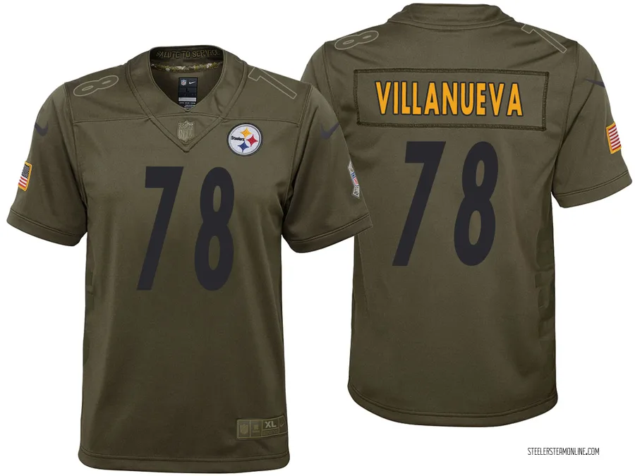 Alejandro Villanueva Pittsburgh Steelers Youth Game Salute 