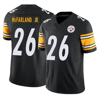 Men's Nike Anthony Mcfarland Jr. Black Pittsburgh Steelers Game Player Jersey Size: 3XL