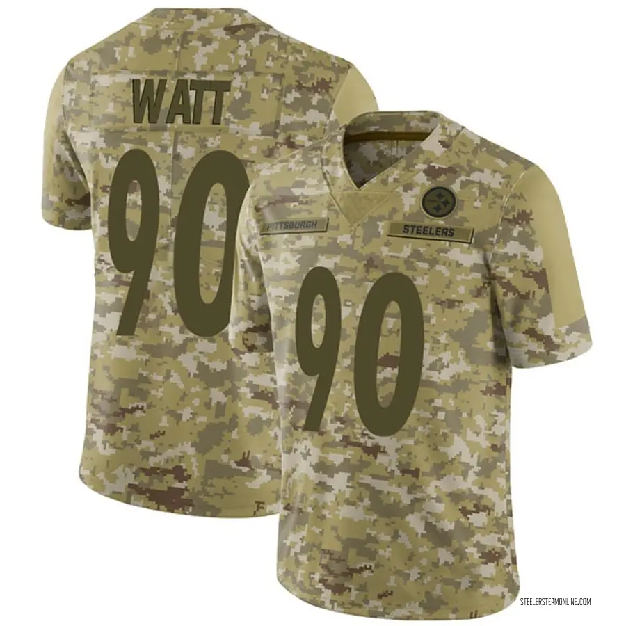 T.J. Watt Pittsburgh Steelers Nike 2020 Salute To Service Limited Jersey -  Black